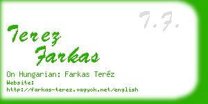 terez farkas business card
